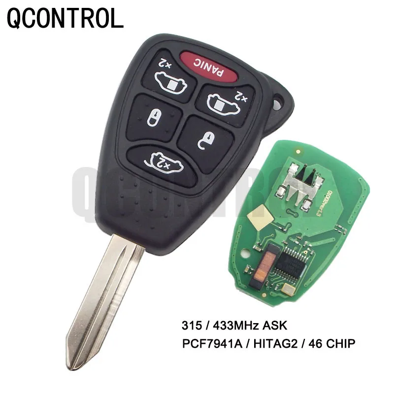 

QCONTROL Автомобильный ключ дистанционное управление для автомобиля CDODGE автомобиль Magnum Grand Caravan Durango Калибр зарядное устройство Мститель ОЗУ нитро Дакота