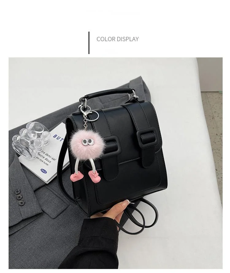 2024 New Women's Backpack Student Handbag Popular Color Contrast Splicing Large Capacity Commuting Outgoing Small Backpack_voghion.com