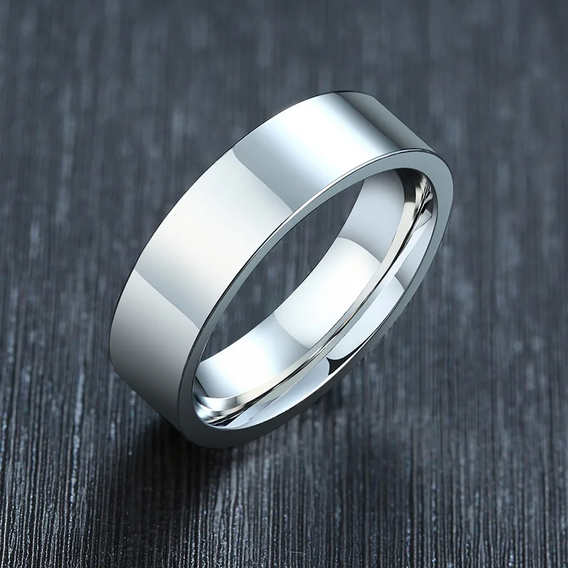 Vnox 6 mm/8 mm Grundringe für Herren, schlichtes Edelstahl-Fingerband mit mattierter Oberfläche, klassische, schlichte Eheringe – Detail 9