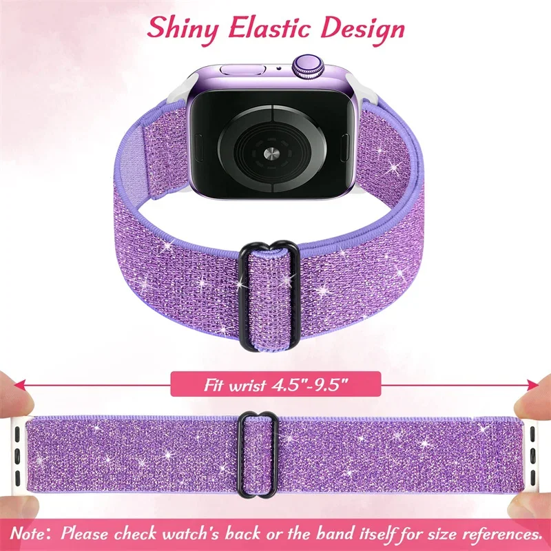 Durable Nylon Elastic Strap for Apple Watch - Versatile Size Options, Stylish and Comfortable Design