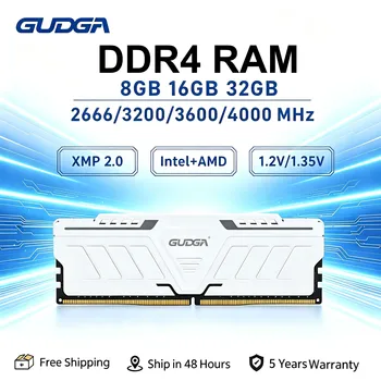 Memoria RAM GUDGA DDR4 de 16GB 8GB 32GB 2666MHz 3200MHz 3600MHz XMP2.0, Memoria DIMM de 288 Pines para Ordenador de Escritorio, Nueva Memoria RAM con Disipador de Calor 1