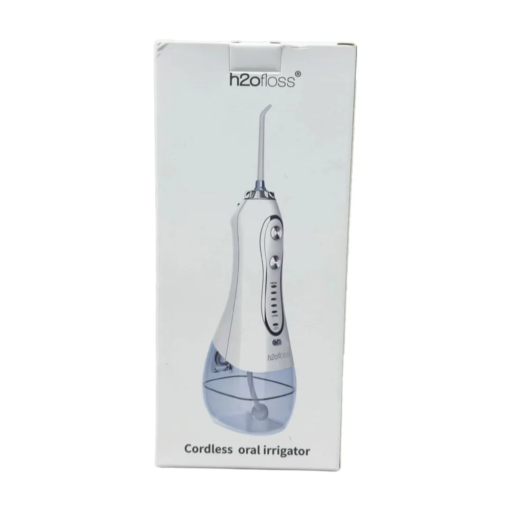 1 Pcs 휴대용 전기 물 Flosser 충전식 무선 구강 Irrigator 화이트/블랙 바디 사용 가능 IPX 7 방수 40-110PSI