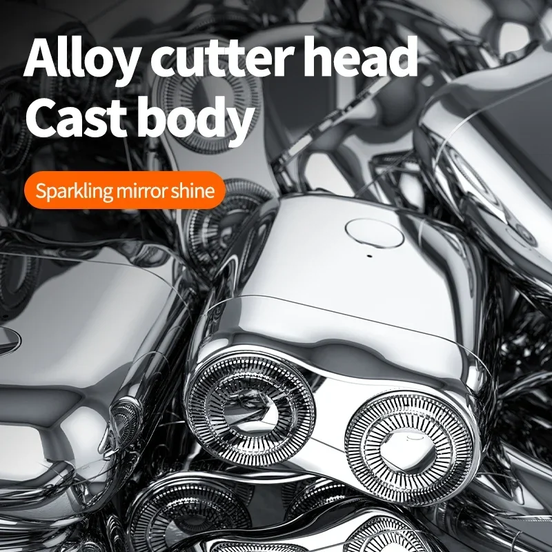 Magnetic Electric Shaver Double Floating Head Mini Beard Knife for Men Portable Travel Cordless electric shaver beard trimmer