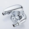 G1/2" Bathtub Shower Faucet Hot and Cold Water Mixing Valve Bathroom Set Countertop Mounted Chrome Plated Valve Bath Shower Set 6