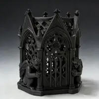 .Hot Sale-Black Gothic Style Pen Holder Ornament for Home And Office Decor Cool Gift Unique Storage Item 2026 3