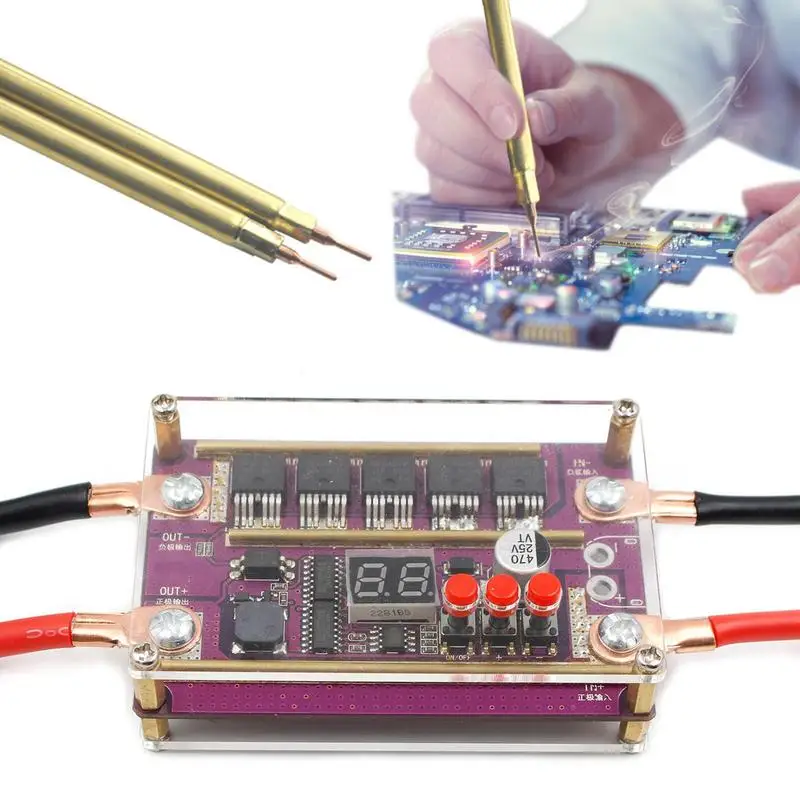 

Battery Spot Welding Kit LCD Display Spots Welding Machine Kit 99 Gears Power Adjustable Spot Welder Kit For Welding 14650/17490