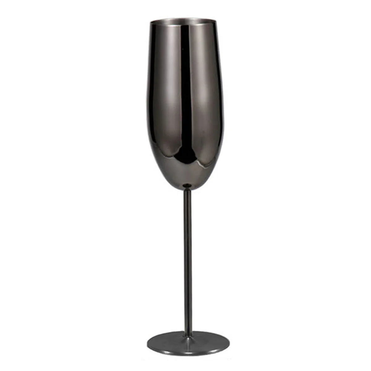 2/4pc 260ml stainless steel 304 Champagne glass saloon Restaurant KTV tall glass Creative European light luxury wine glass