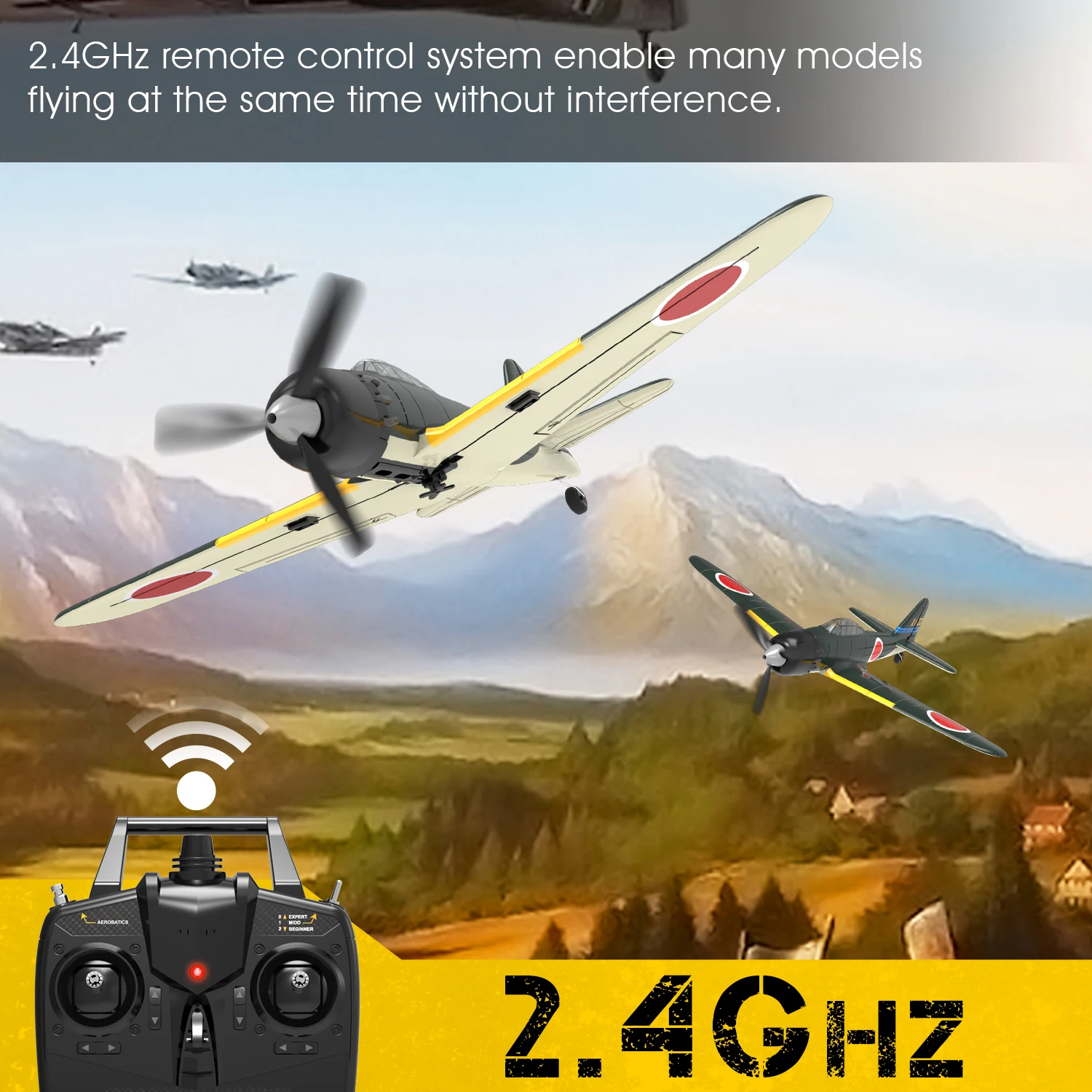 Volantex RC A6M ZERO 400mm with Xpilot One Key Aerobatic