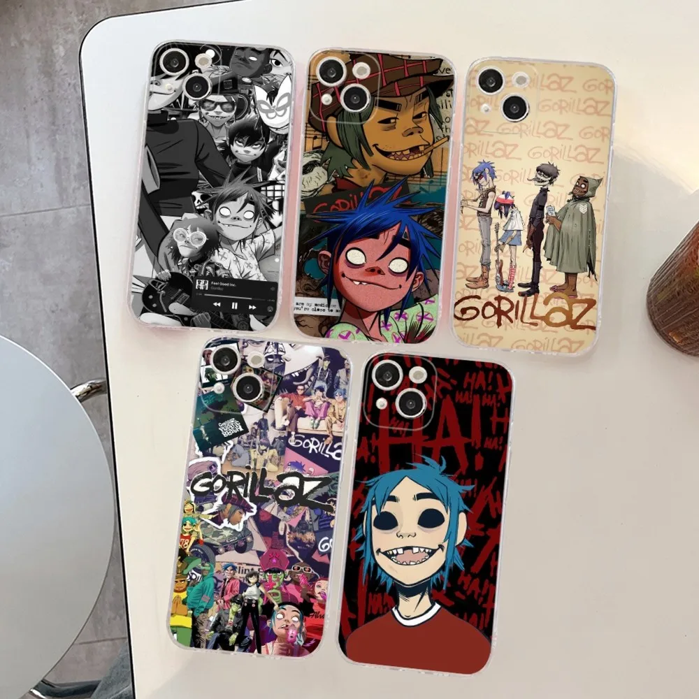 Gorillaz Cartoon Phone Case Silicone Soft For Iphone 15 14 13 12 11 Pro 