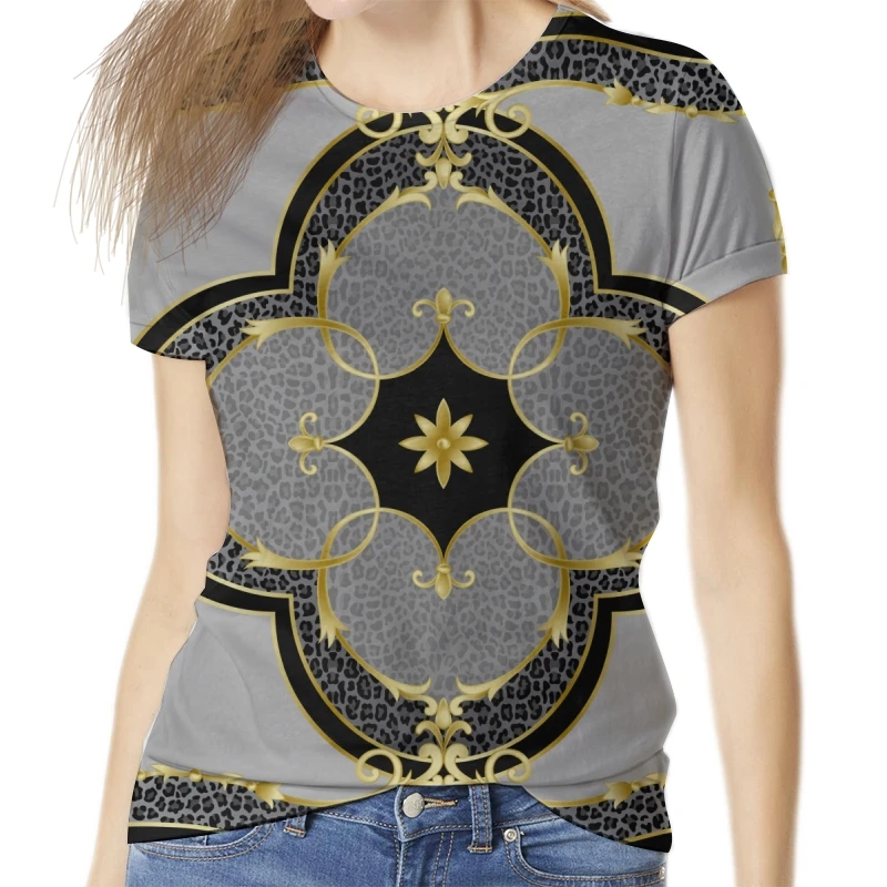 

Women T-Shirt Unisex Leopard Print Women's Clothing Tops Fun Casual Girls Camisetas Ladies Harajuku 2022 New Luxury Mujer O-Neck