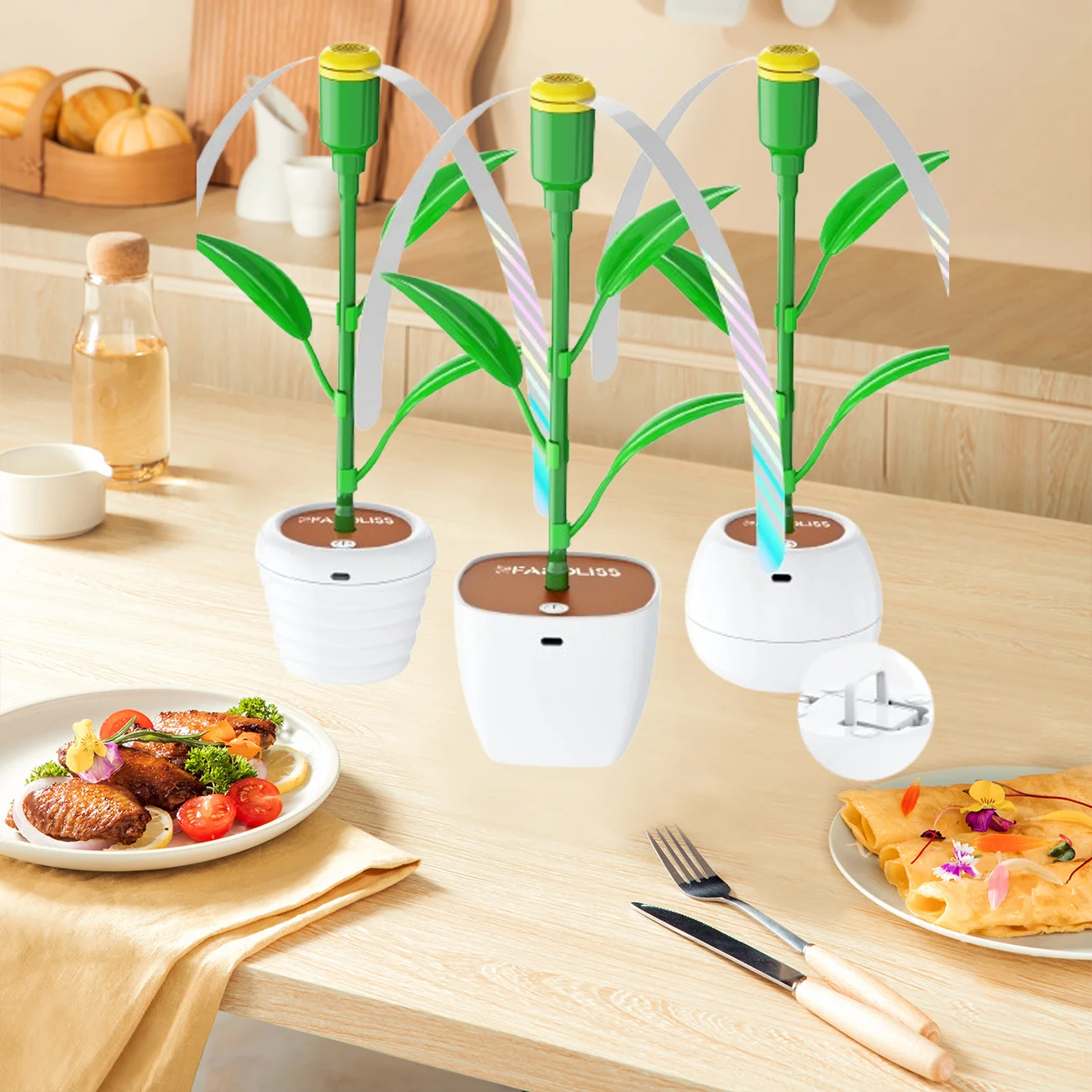 Desktop Fly Fan Portable Suitable for Camping Picnicking Fishing and Cooking with Soft Blades 2PCS/3PCS