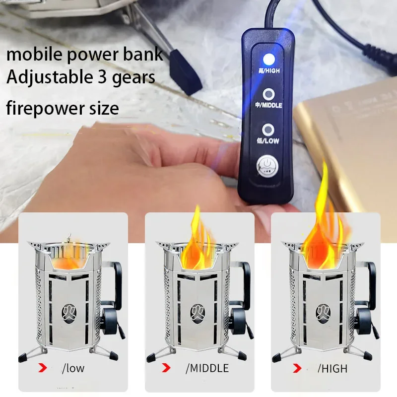 Portable Wood Stove Removable BBQ Stove Household Stainless Steel Wood