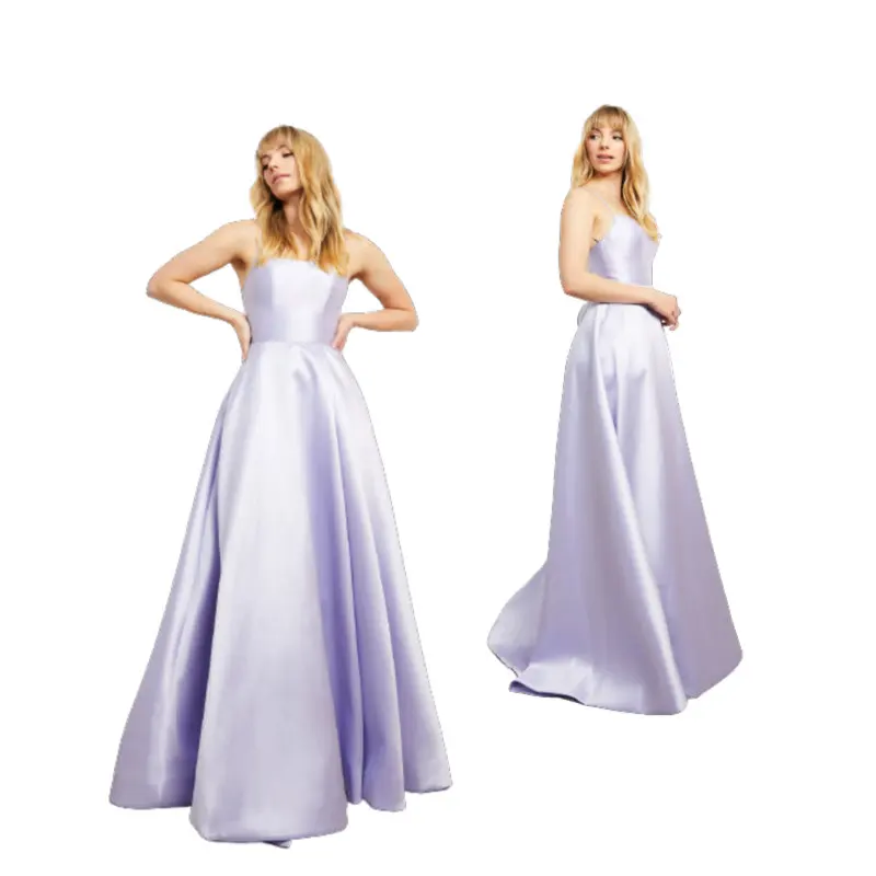 

2024 New Simple Satin Evening Gown SH-074