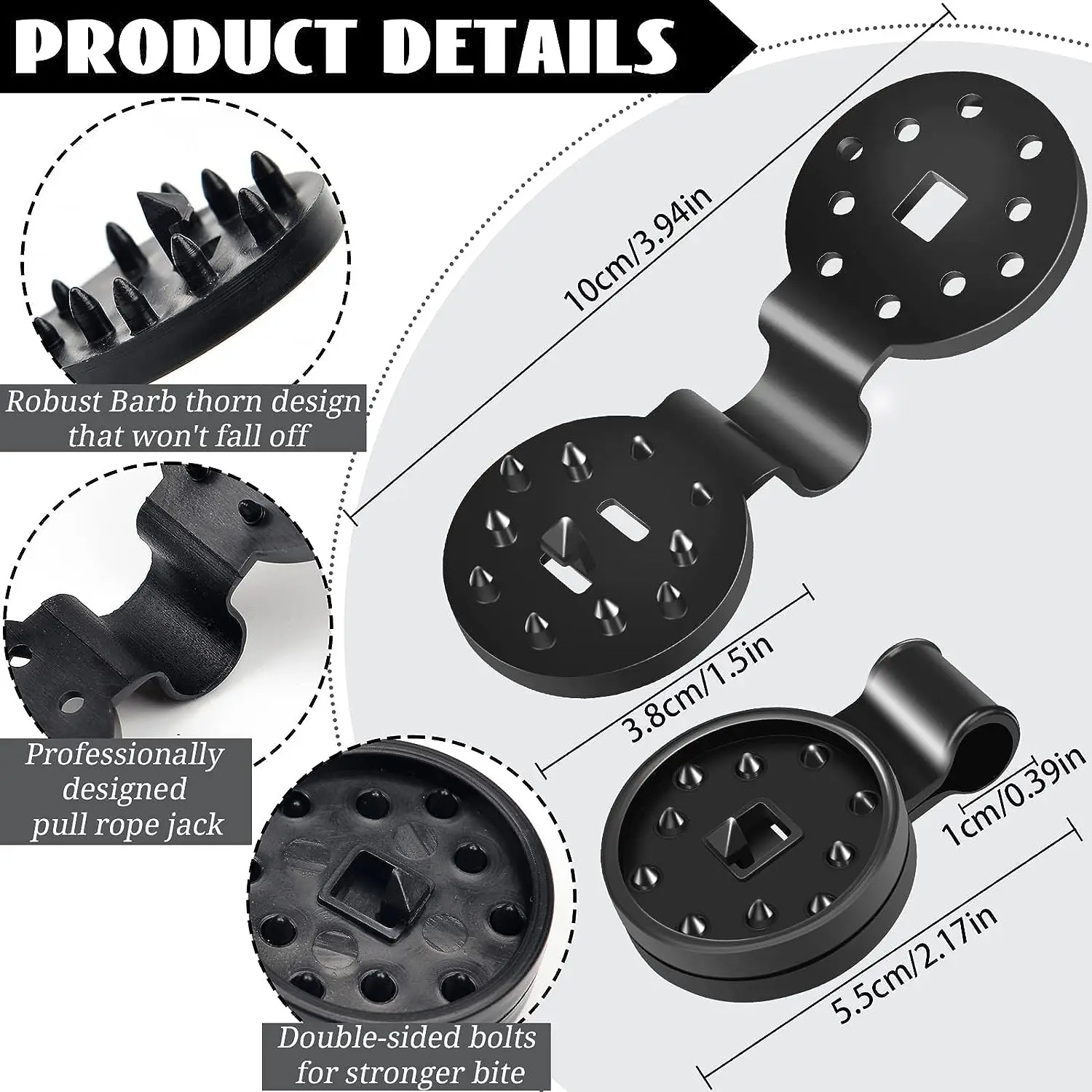 100 Clip Fissaggio Rete Parasole | In Plastica Con Occhiello | Per Giardino E Agricoltura - Foto 11