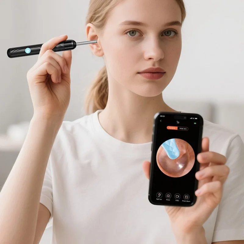 Smart Ear Wax Removal Tool With Camera Wireless Ear Cleaner and Check for Adult Kids Safe Ear Canal Cleaning Kit