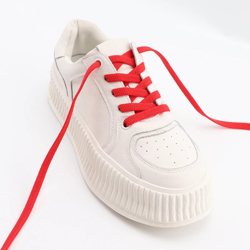 Soft No Tie Elastic Shoelaces (Oval) with Metal Silver Screw Lock
