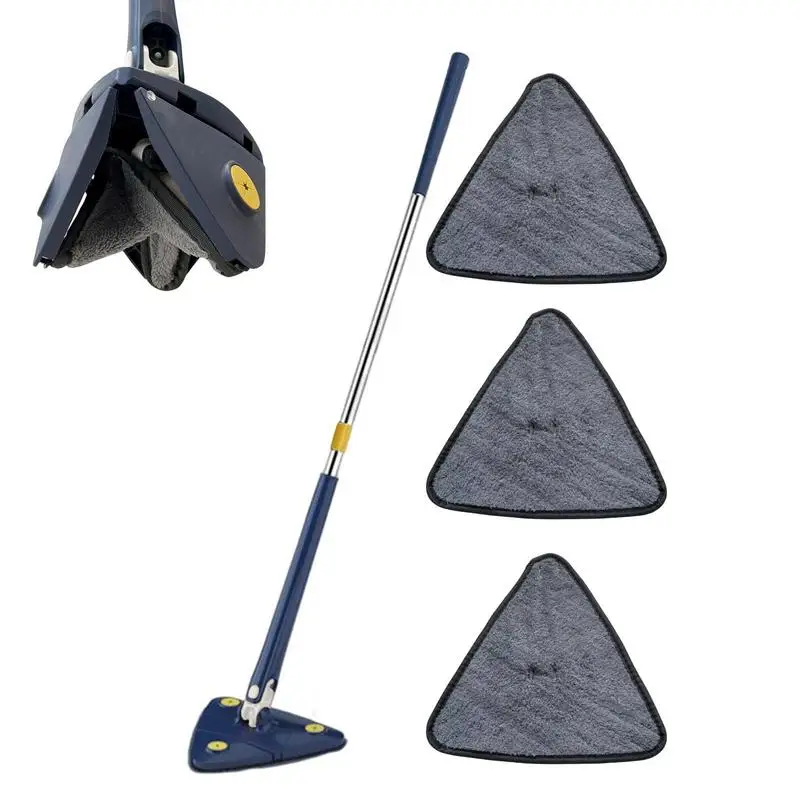 Wall Cleaner Mop with Long Handle 360° Rotating Triangle Cleaner Mop  Adjustable Dry and Wet Household Cleaning Tool - AliExpress