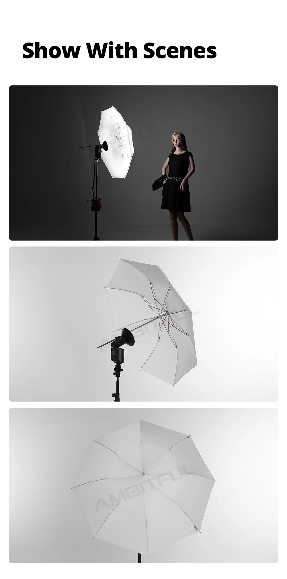 Godox AD-S5 White Folding Soft Reflector Umbrella ( 37" 94cm ) For Godox Witstro