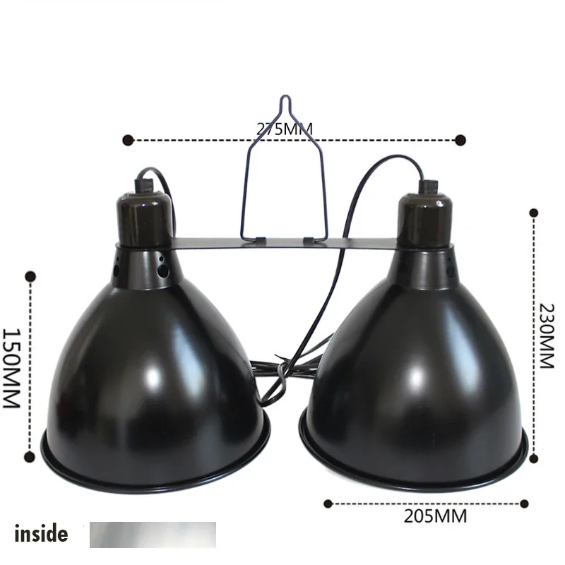Reptile Glow Light Clamp Lamp 8.5 Inch Glow Reflector Dome Dual Reptile Heat Light Fixture For Glass Enclosure