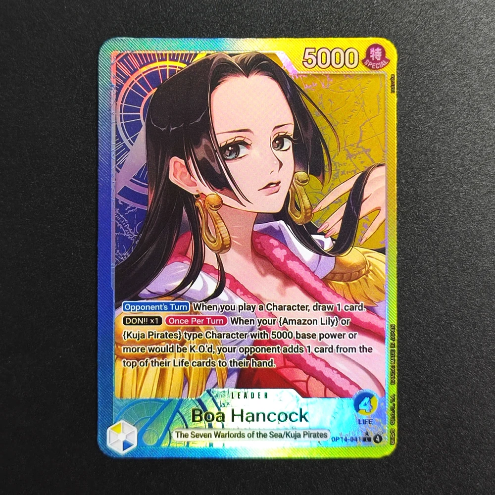 Proxy One Piece Card Mihawk OP14-020 Hancock Crocodile Jinbe Law Doflamingo The Azure Sea's Seven English TCG Anime Card