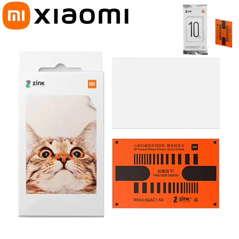 Original Xiaomi ZINK Pocket Printer Paper Self-adhesive Photo Print 50pcs Sheets Xiaomi 3-inch Mini Pocket Photo Printer