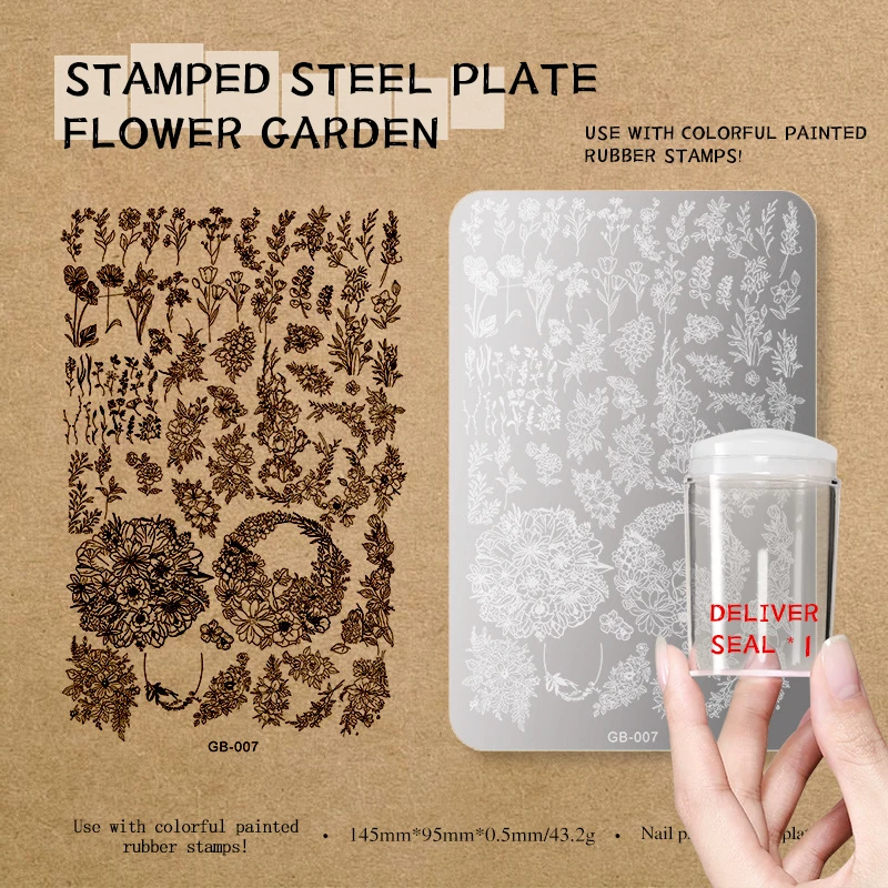 Floral Lace & Butterfly Nail Art Stamping Kit