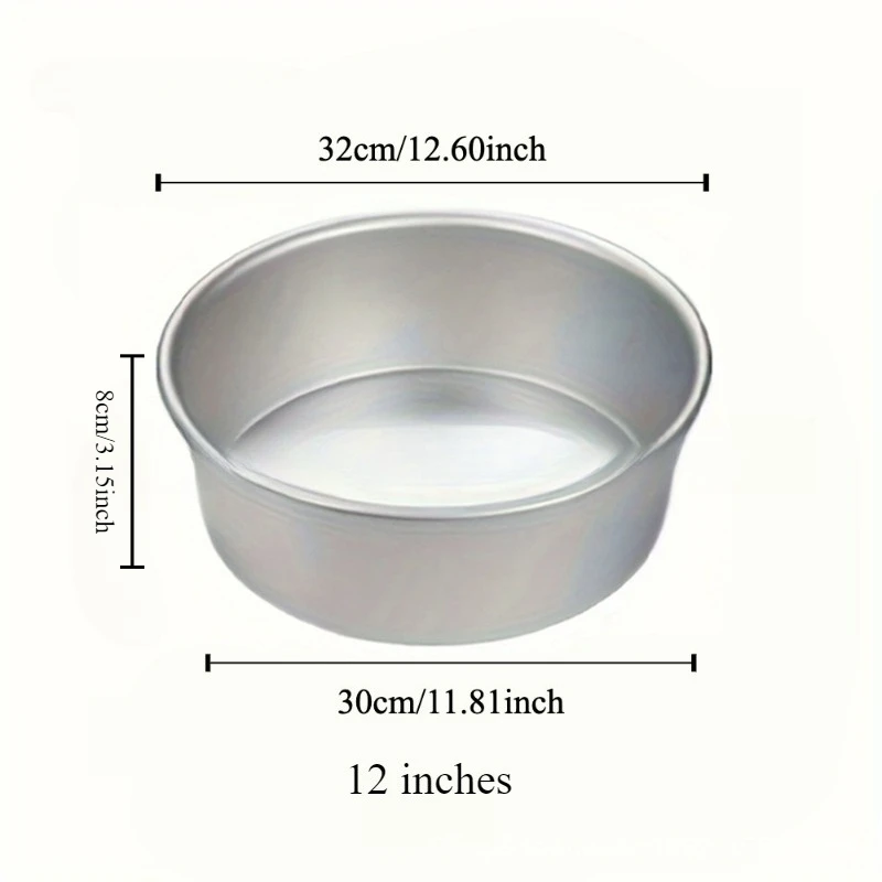 Aluminium ronde cakevorm met vlakke bodem - 30 cm