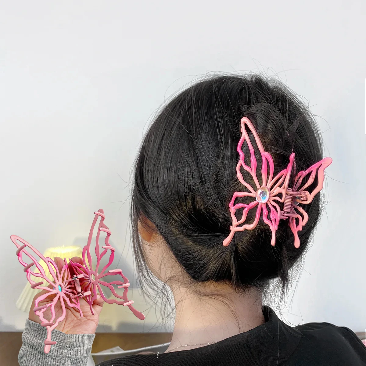 

YJL New Metal Hollow Design Hair Claw Large Size Bow Crabs Hair Claw Clip Hair Acessories for Women Girls Personalized Design
