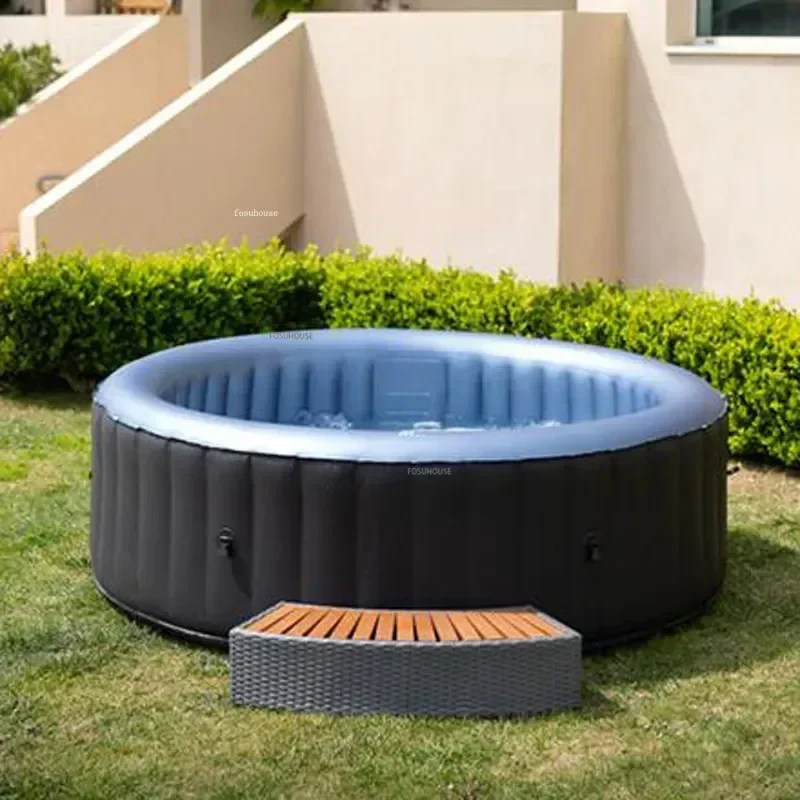Heated Outdoor Jacuzzi Inflatable Household Bathtub Aldult Bathtub Sauna Bath Hot Spring Spa Product Portable Folding Bathtub 2