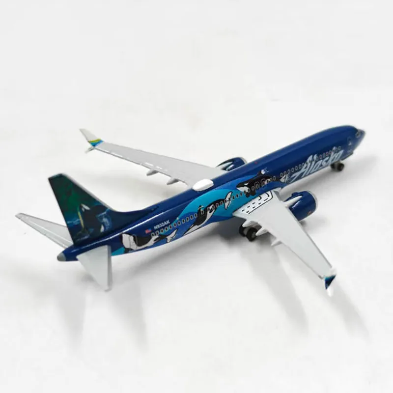 Herpa 다이캐스트 1:500 스케일 알래스카 항공 B737 Max9 항공기 시뮬레이션 합금 완제품 기념품 취미 컬렉션 장난감 선물