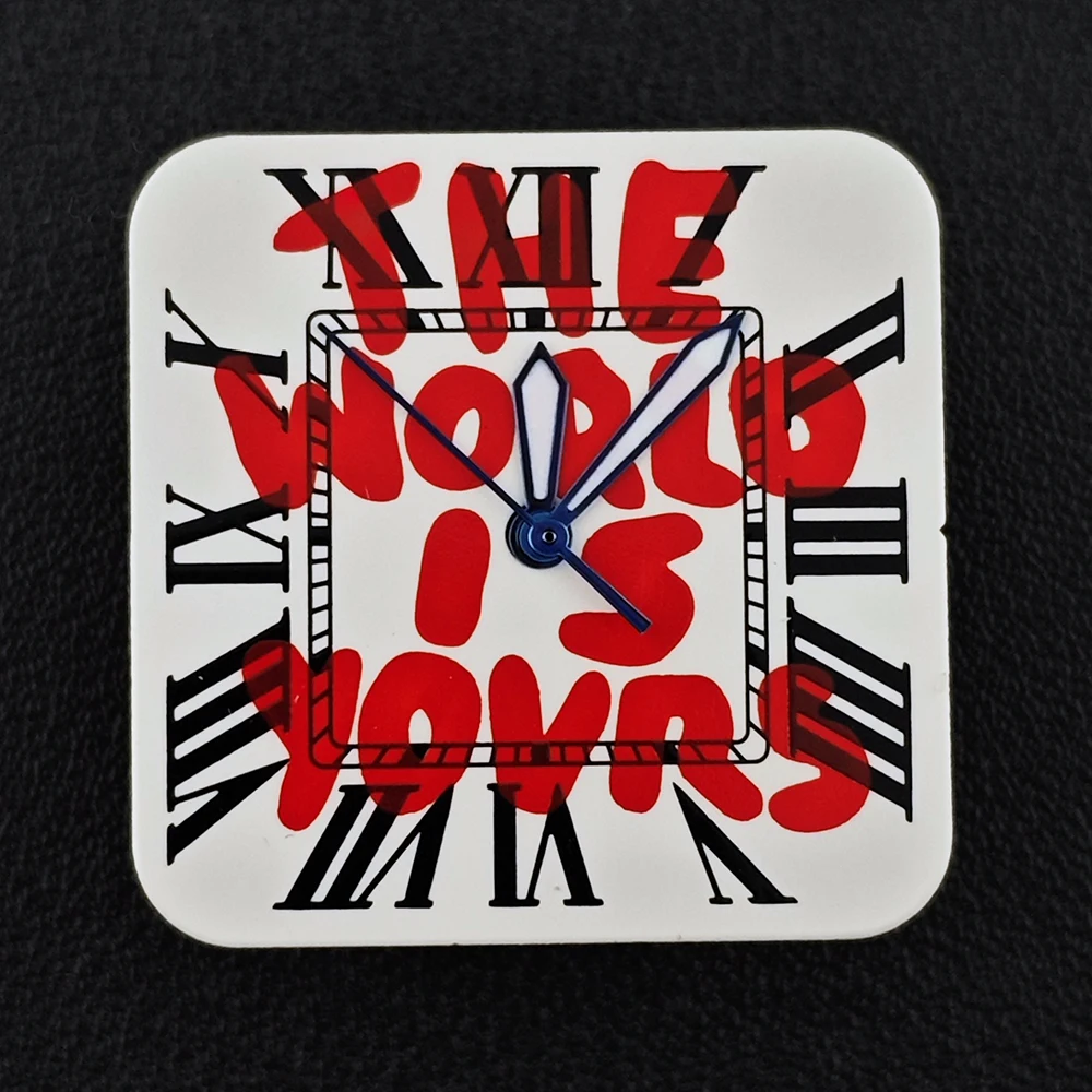 Square Dial 'Time is Money' Customized Watch Face for Premium Watch Accessories