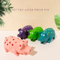 Squeaky Pig Dog Toy Durable Rubber Pig Squeaker Dog Puppy Chew Toys Latex Interactive Cute Toy for Small Medium Large Dogs 1