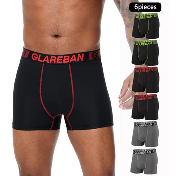 Confezione da 6 pezzi Boxer da uomo di marca stile moda mutandine intimo per uomo e mutande Homme set di lusso scatola scivola slip uomo 1