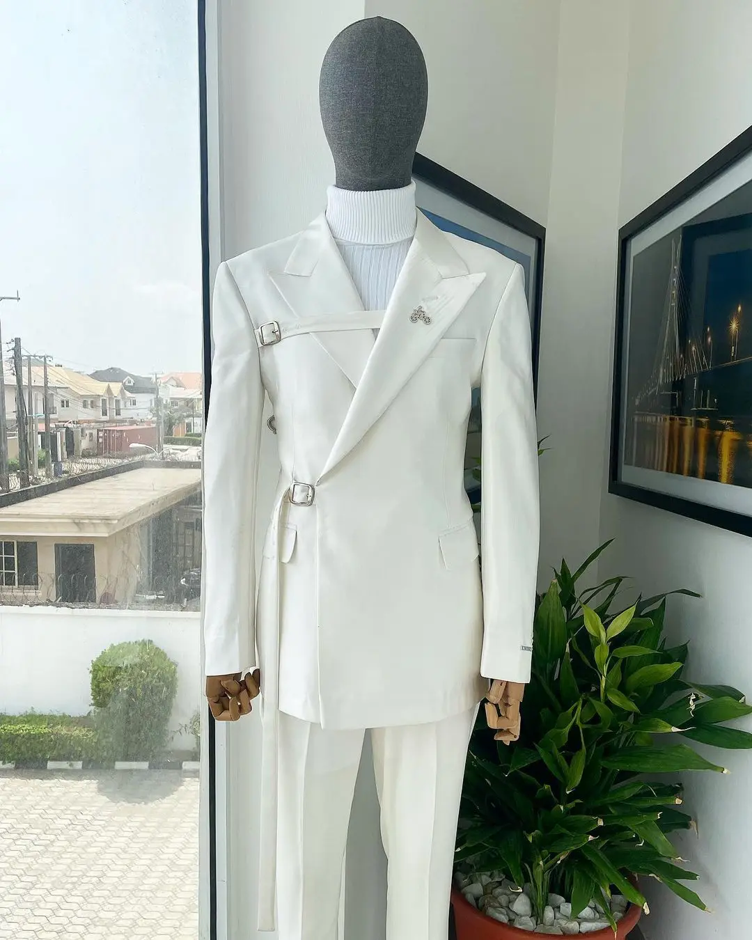 Men Suits Two Pieces Jacket And Pants Made Designer Bridegroom Wedding Party Formal Occasion men suit set