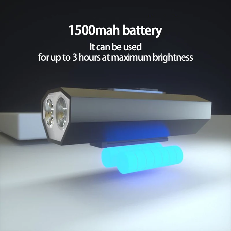

Фонарь велосипедный аккумуляторный, 1000 лм, USB Type-C