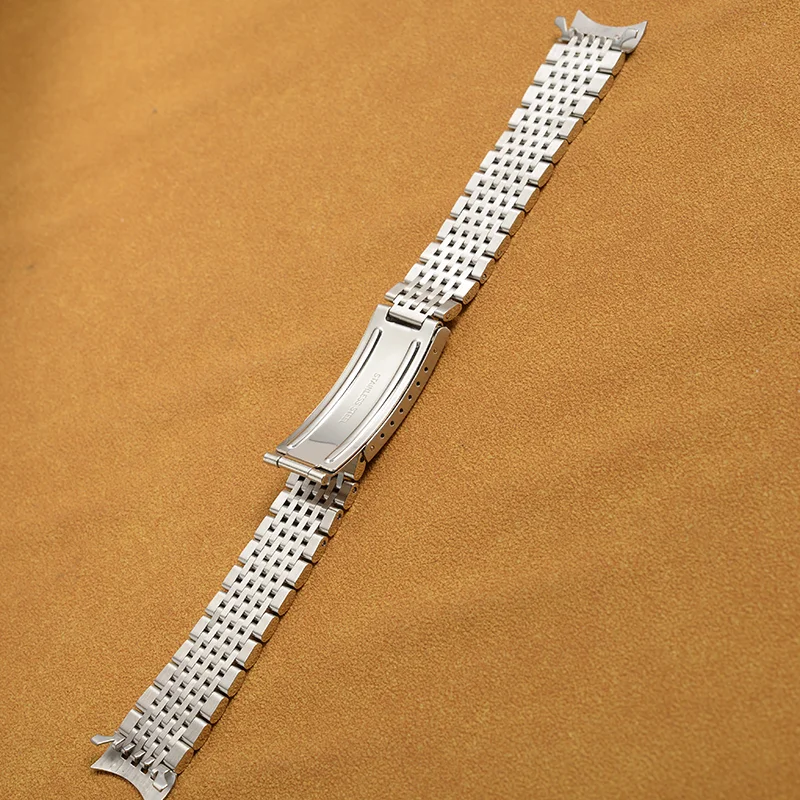 New 18mm 19mm 20mm Bead of Rice Solid Stainless Steel Watch Strap Bracelet For Fit Omega