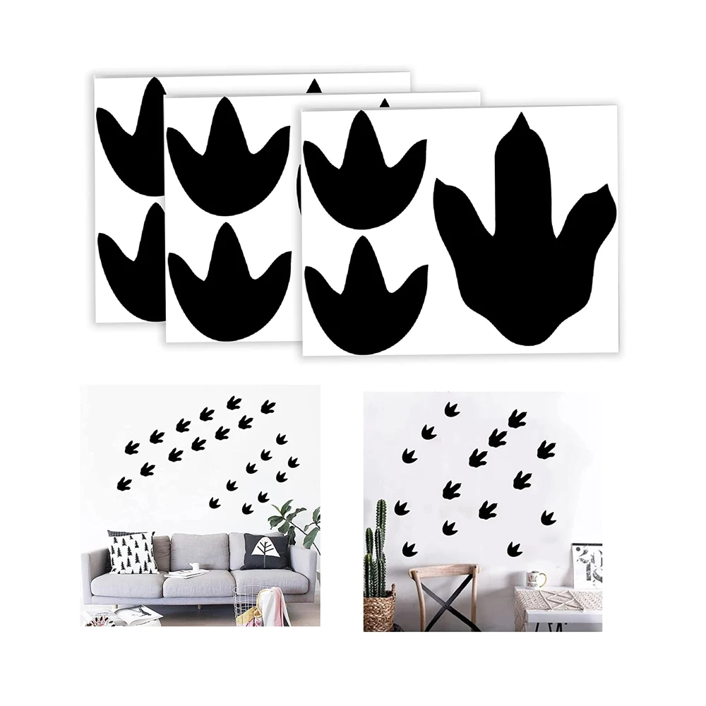 

Dinosaur Footprints Stickers 45 pcs Tracks Decals Peel and Stick Baby Nursery Removable Wall Labels