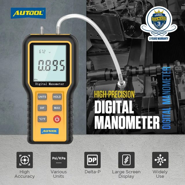 Manomètre numérique AUTOOL, testeur de pression de Algeria