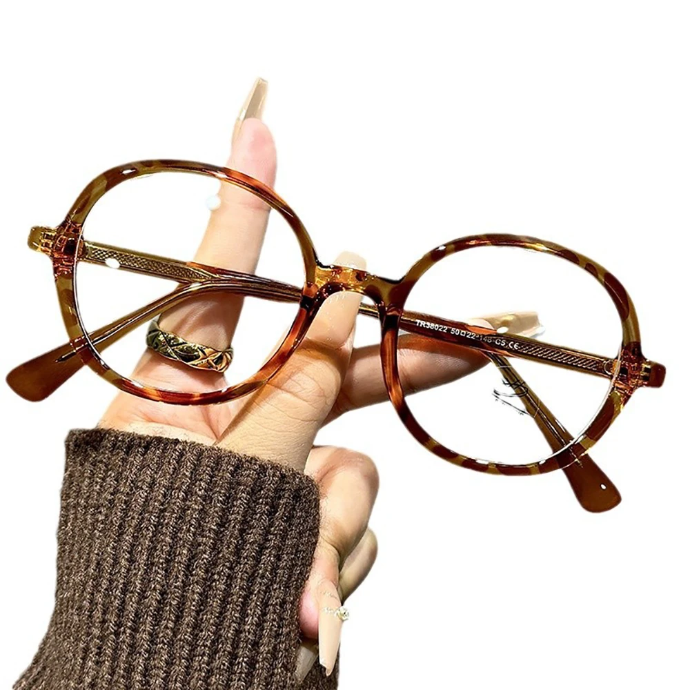 Round Frame Glasses Fashionable Fashion Glasses Anti-Blue Light Glasses Lightweight For Daily Wear Women Gaming