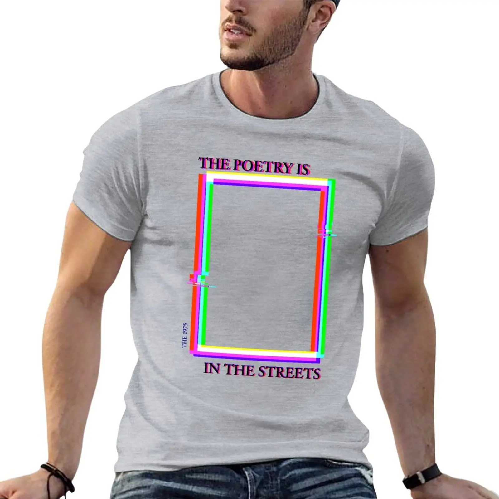 

the poetry is in the streets (english) T-Shirt kawaii clothes Tee shirt Short sleeve tee Men's t-shirt