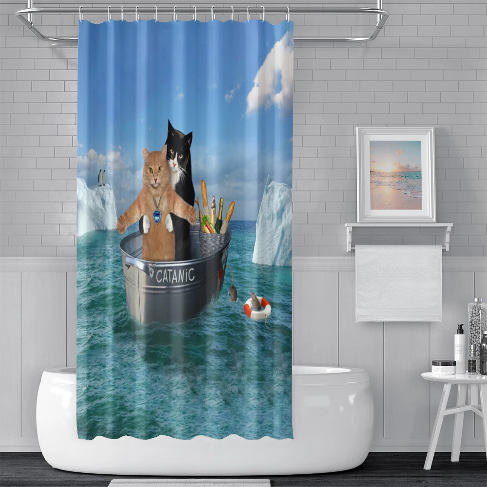 Details about   Bathroom Curtain With Hook Waterproof Dog 3d Creative Personality Shower Curtain 