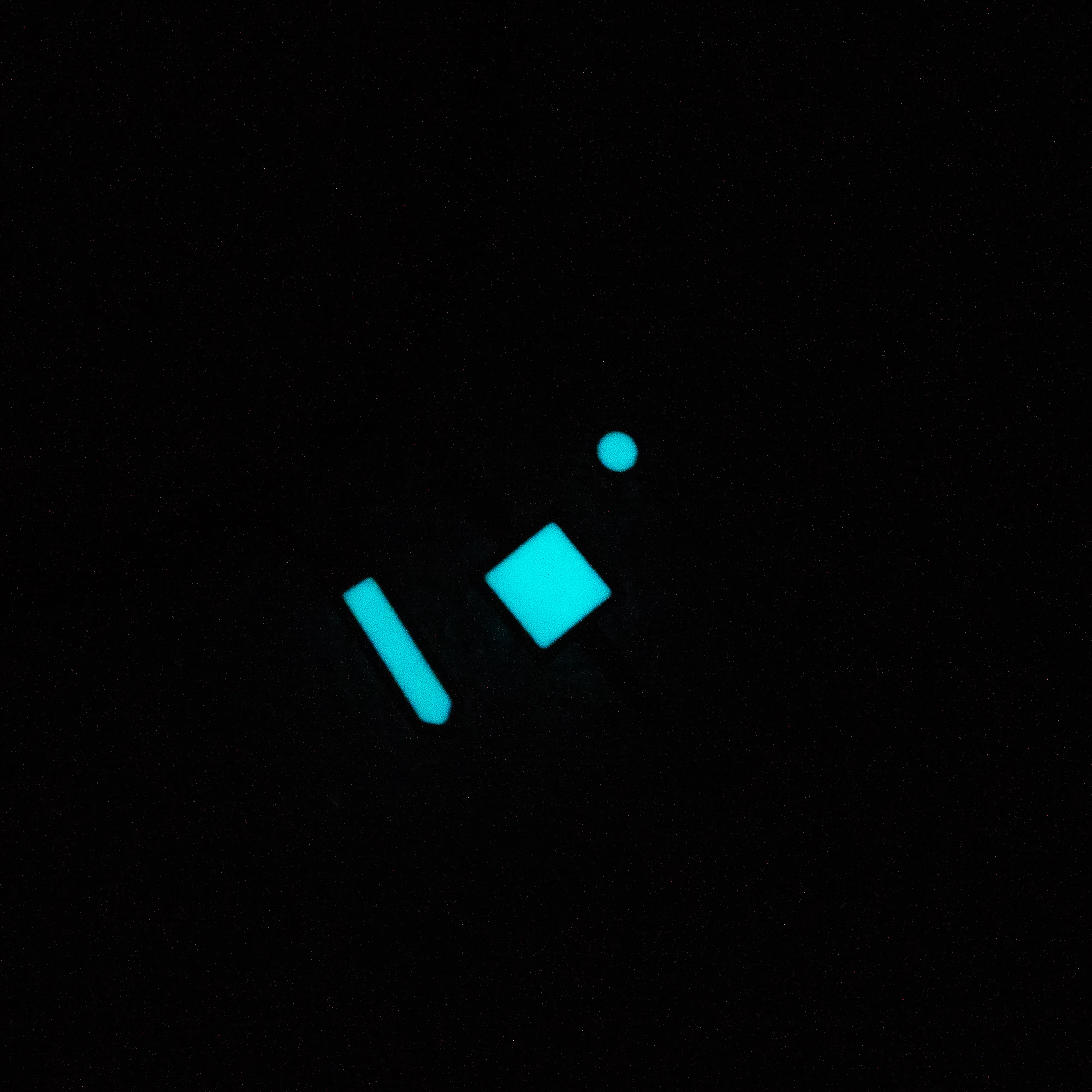 Luminous Blue and Green Watch Hands