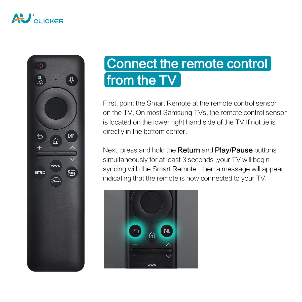 Premium Smart TV Remote Control Replacement
