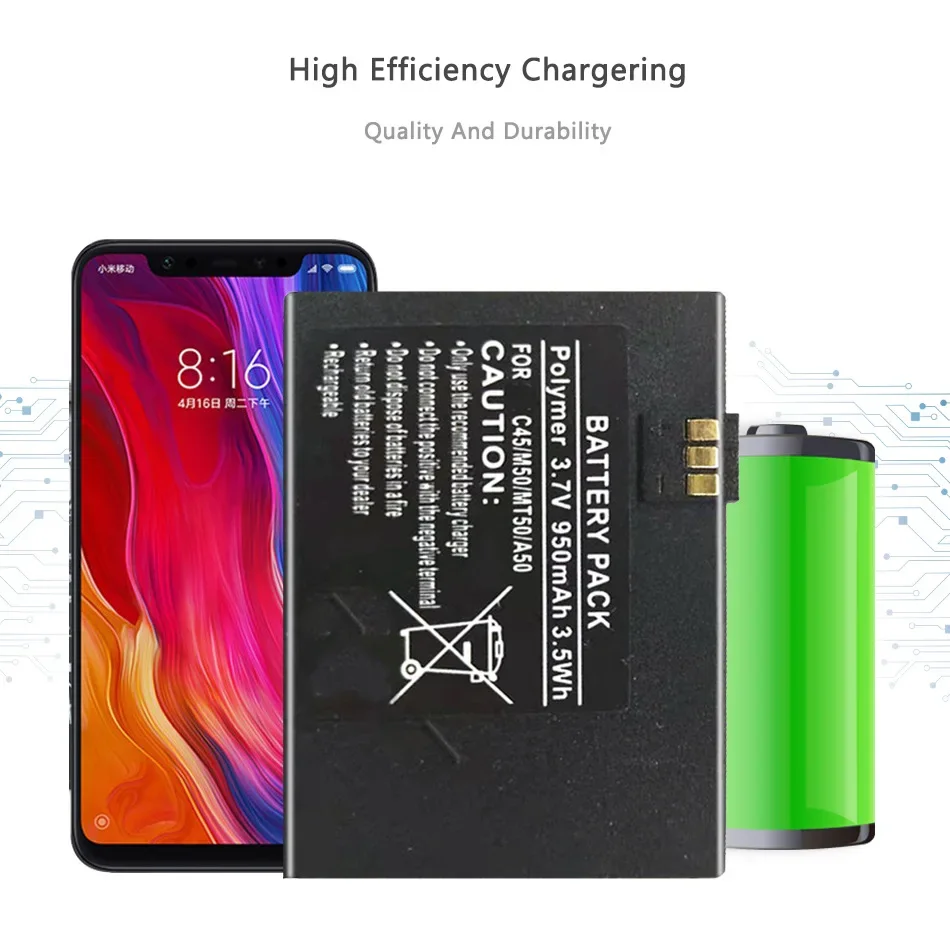 携帯電話のバッテリー,c 45 m 50 mt 50 a 50 950mah,シーメンス用1168 