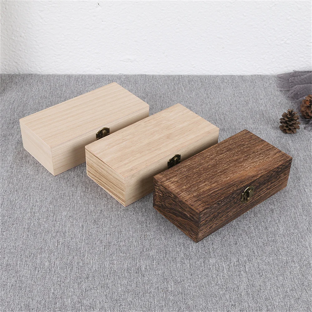 Wooden Hinged Lockable Box Jewellery Storage for Case Crfats Sundries  Organizer - AliExpress