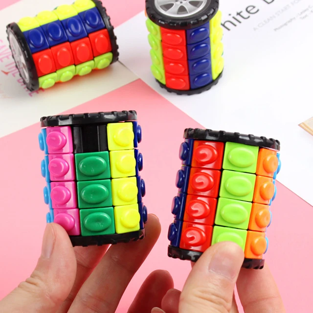 Creative 3D Rotating Sliding Rubik's Cube Color Tower Decompression Puzzle Rubik's Cube Child Puzzle Toy Parent-child Prop Gift 2