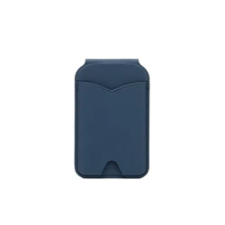 Magnetic Mirror Card Holder Wallet with Stand Function - Mirror Stand Card (Deep Sea Blue)