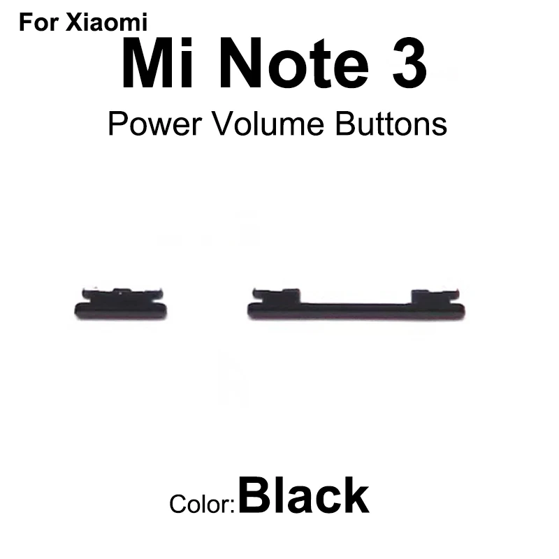 For Xiaomi Mi Note 3 Power On Off Button + Volume Up Down Switch Side Key Flex Cable Replacement Repair Part phone switch key power volume control button