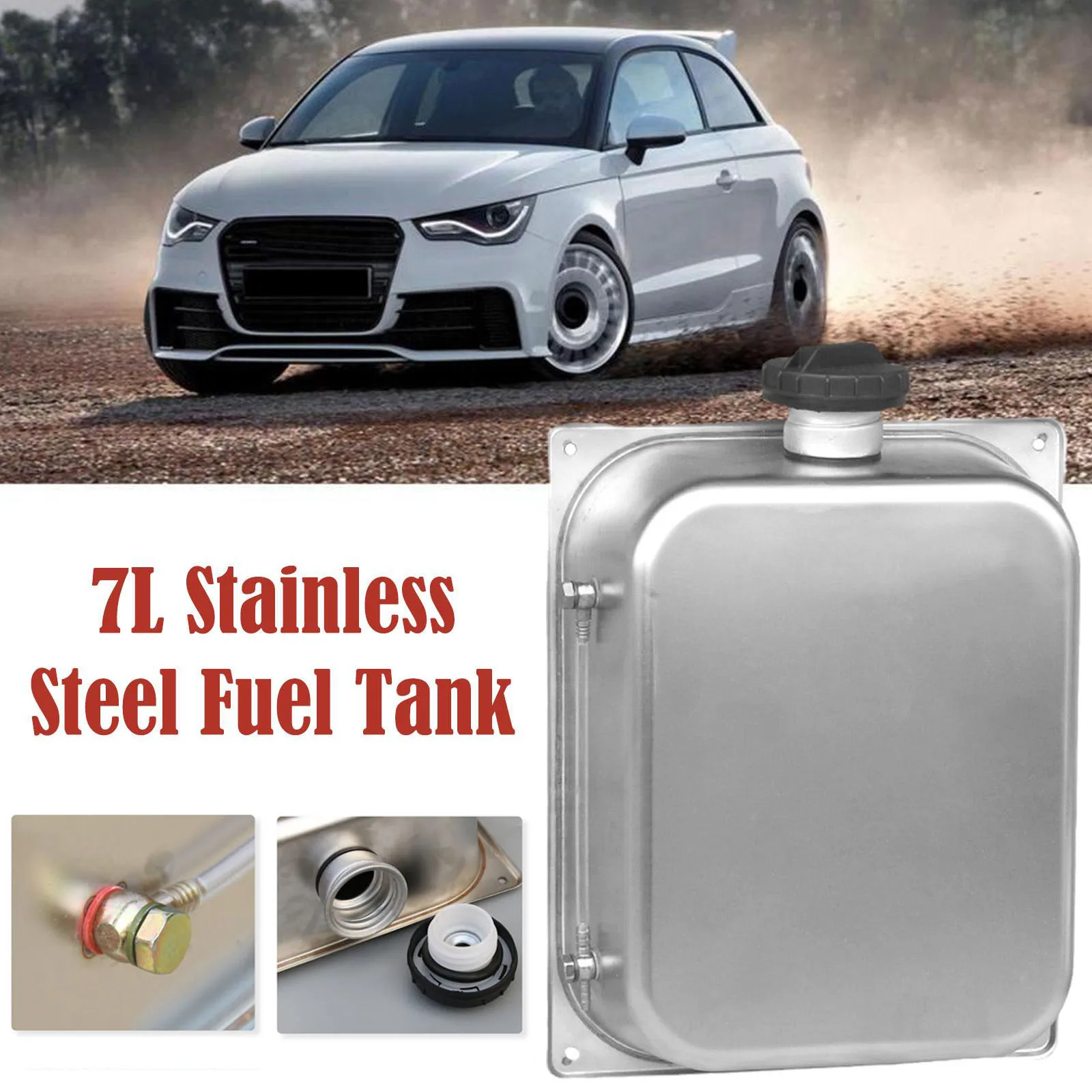 

7L Auto Stainless Steel Gasoline Petrol Fuel Tank Can Fit For Webasto Eberspacher Universal Heater Fuel Tank Car Accessories