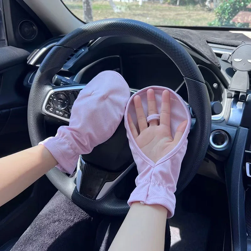 Summer UV Protection Sunscreen Gloves Breathable Thin Women Men Gloves Outdoor Sports Cycling Sleeve Glove
